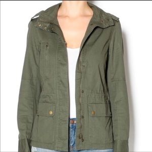 Love Tree Army Green Cotton Cargo Utility Jacket